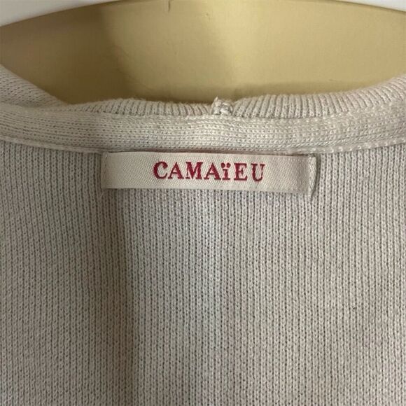 Camaieu Women's‎ Gray Hooded Open Cardigan Jacket Size Large Mid-Length Casual - Picture 4 of 6